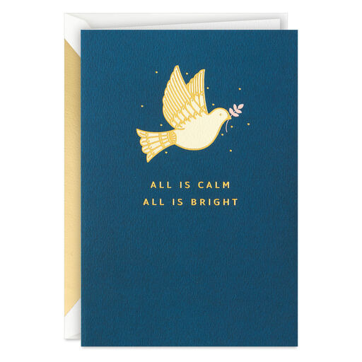 All Is Calm Peace Dove Christmas Card, 