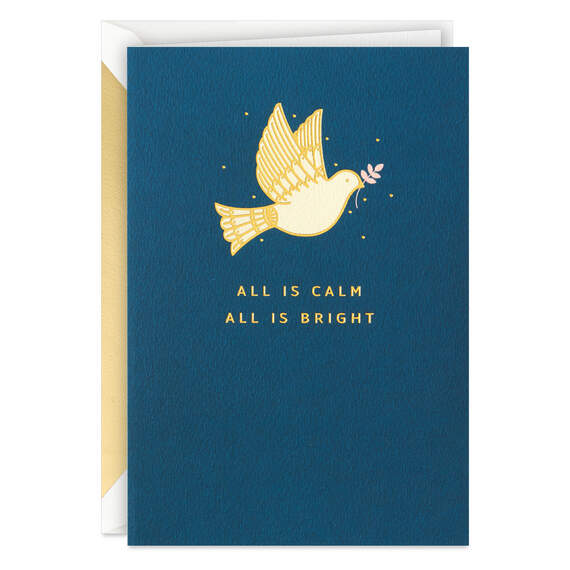 All Is Calm Peace Dove Christmas Card, , large image number 1