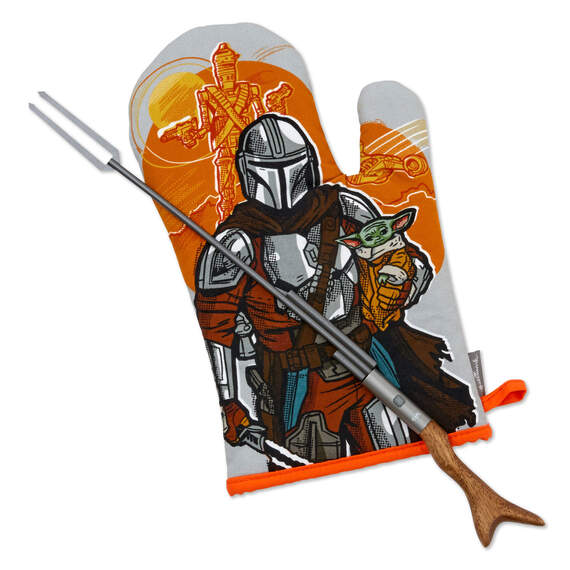 Star Wars: The Mandalorian™ Grill Fork and Oven Mitt, Set of 2, , large image number 1