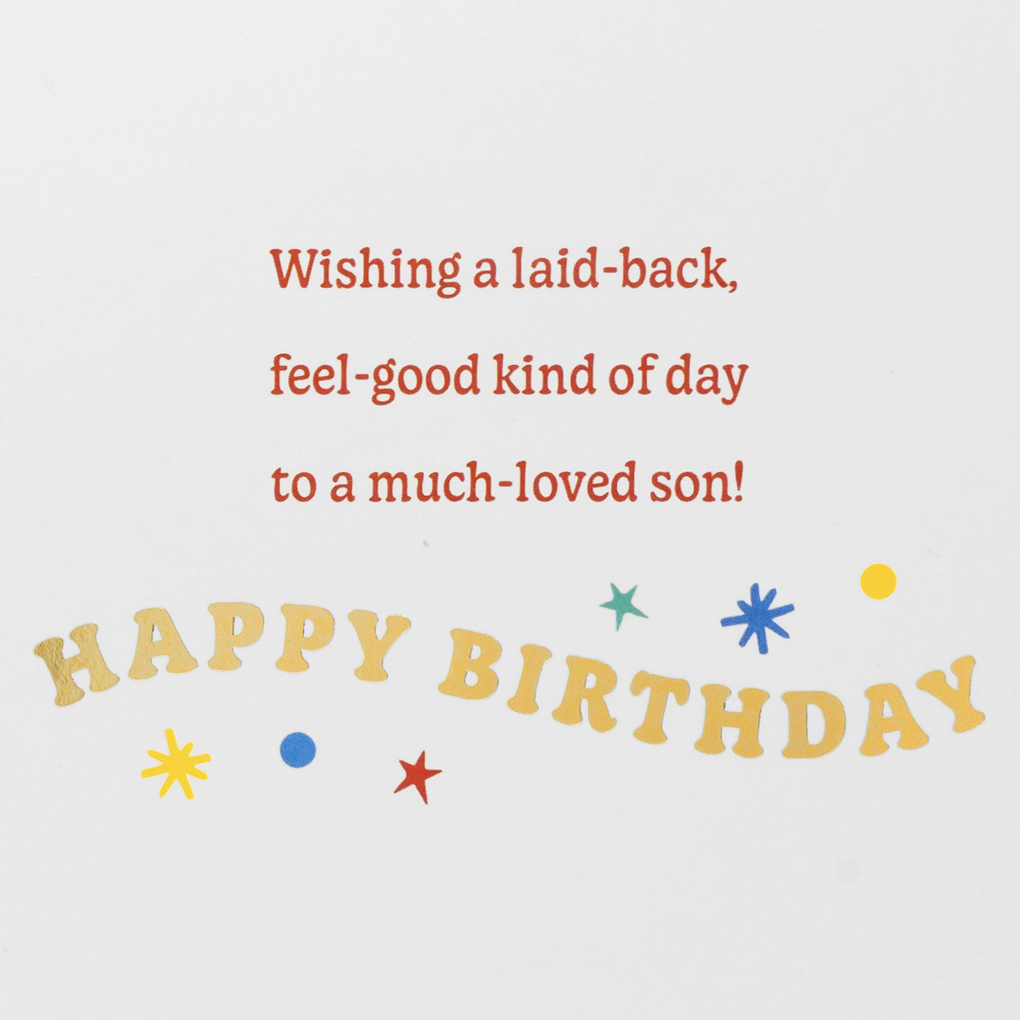 Snoopy Sleeping on Red Doghouse Son Birthday Card Sentiment image number 2