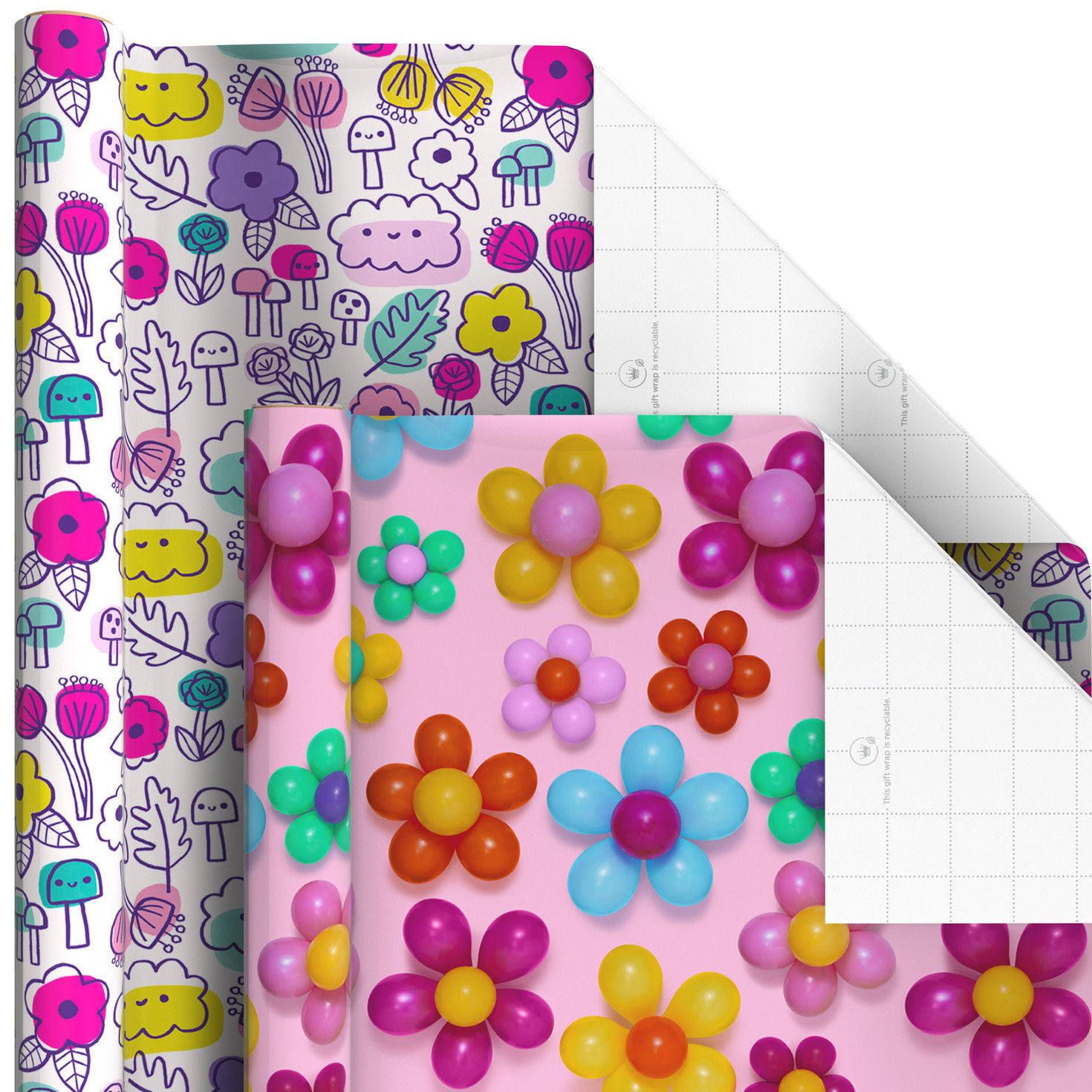 Birthday Whimsy 6-Pack Assorted Wrapping Paper Roll Bundle, 180 sq. ft. total, , large image number 4