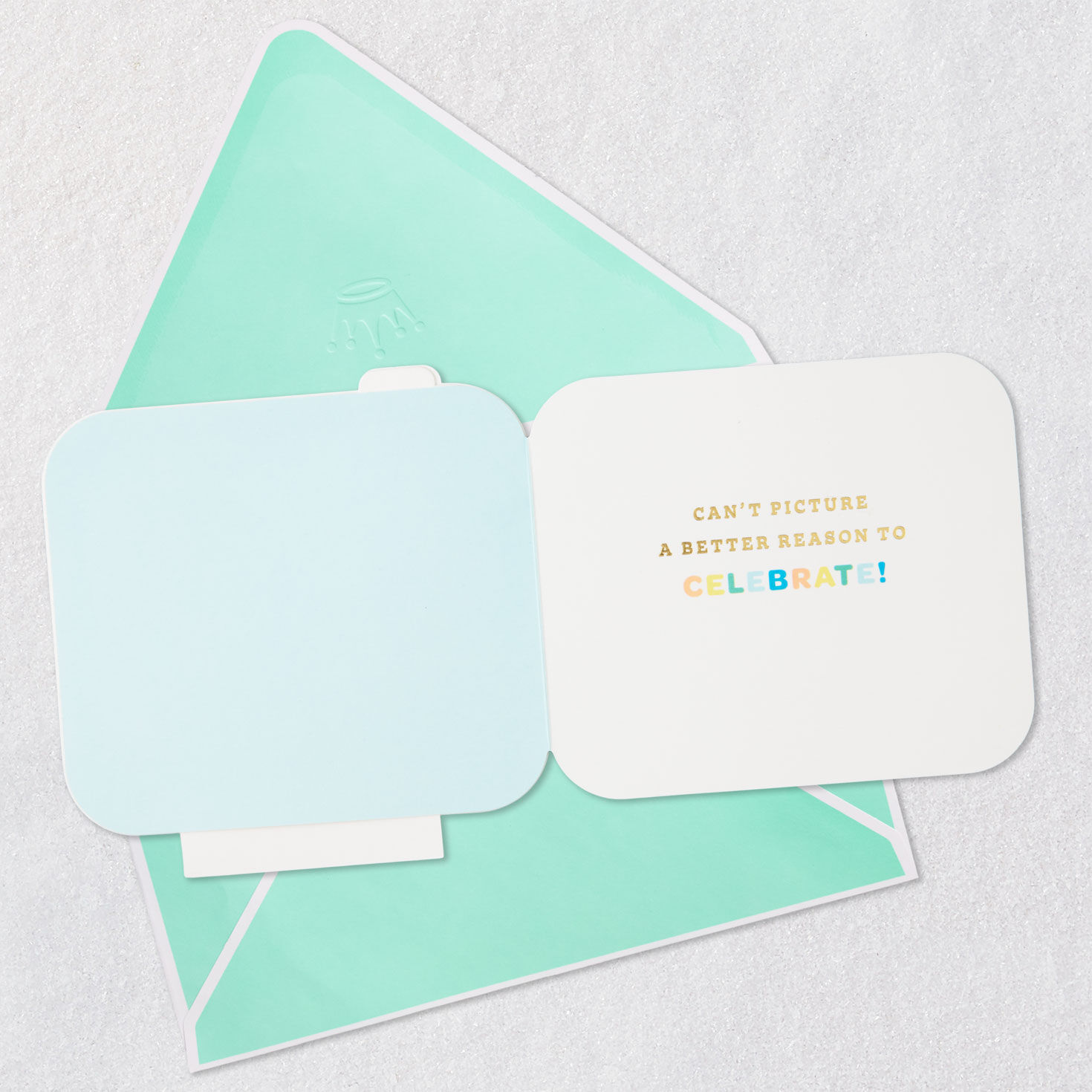 Instant Photo Camera Paper Craft Congrats Card Open card with envelope image number 3