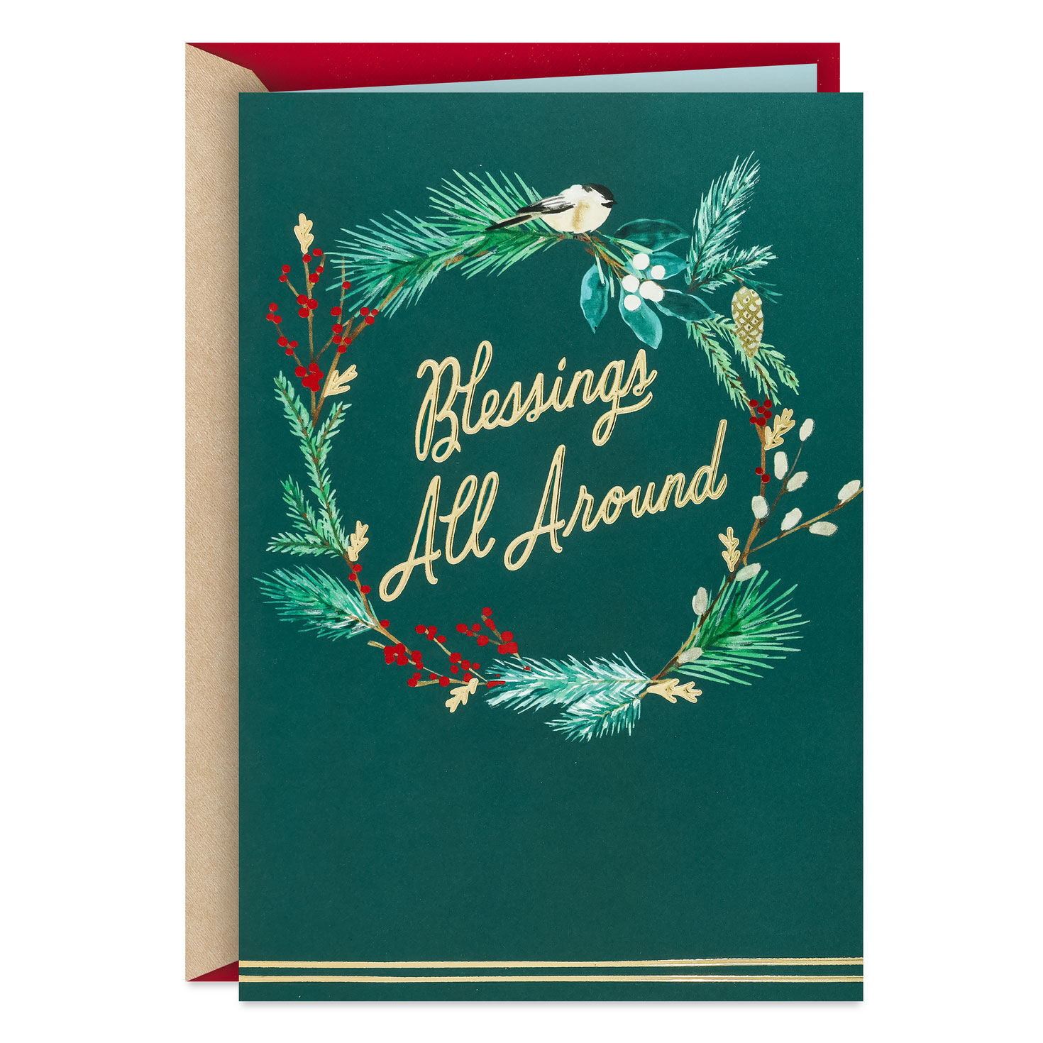 Blessings All Around Christmas Card