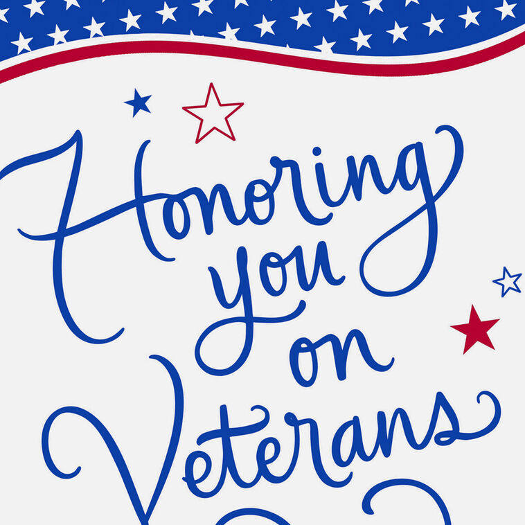 Patriotic Stars and Stripes Veterans Day Card  image number 4