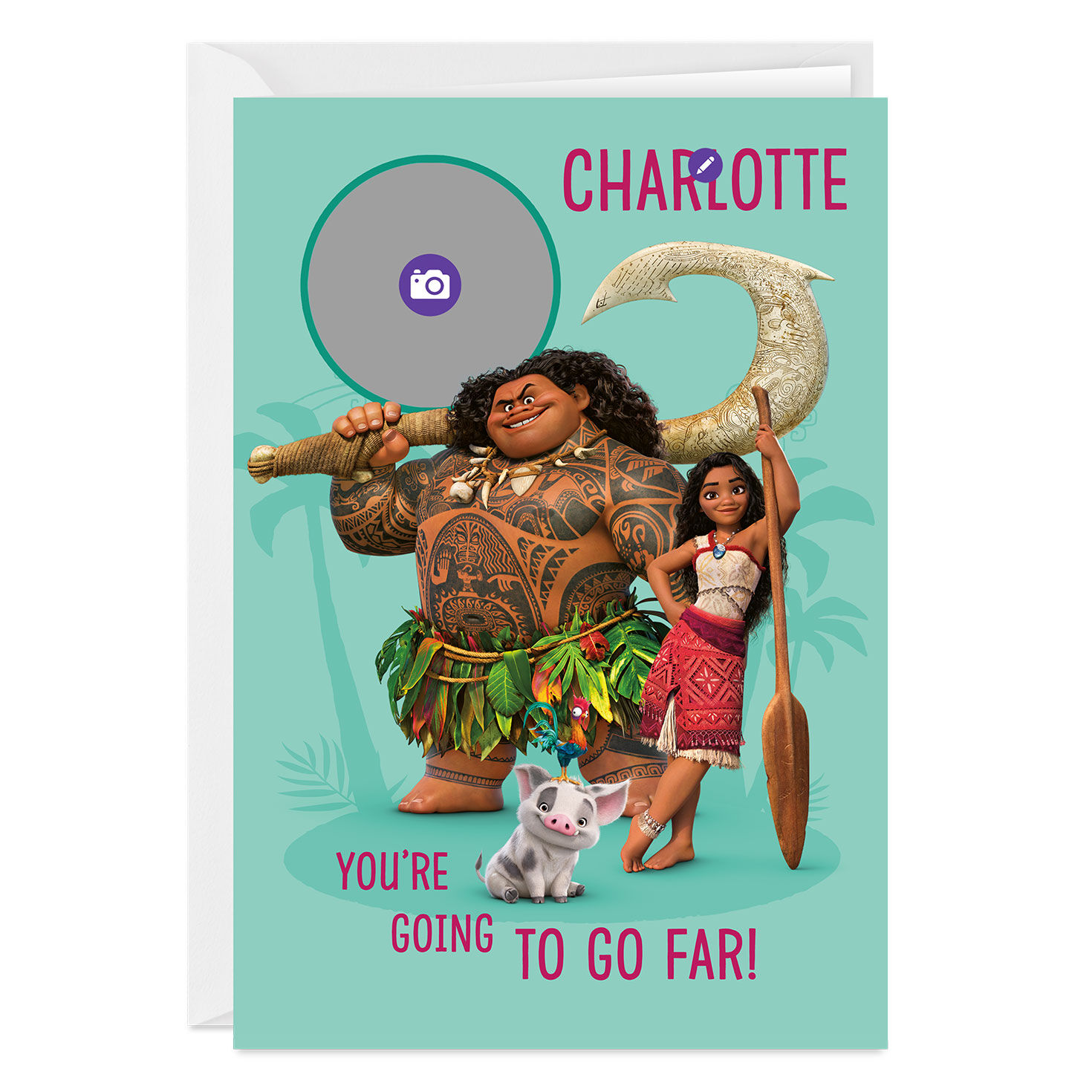 Disney Moana and Maui You'll Go Far Custom Birthday Card, , large image number 3