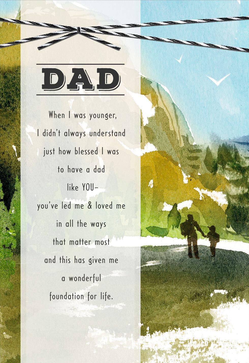 Mountain Hikers Religious Father's Day Card