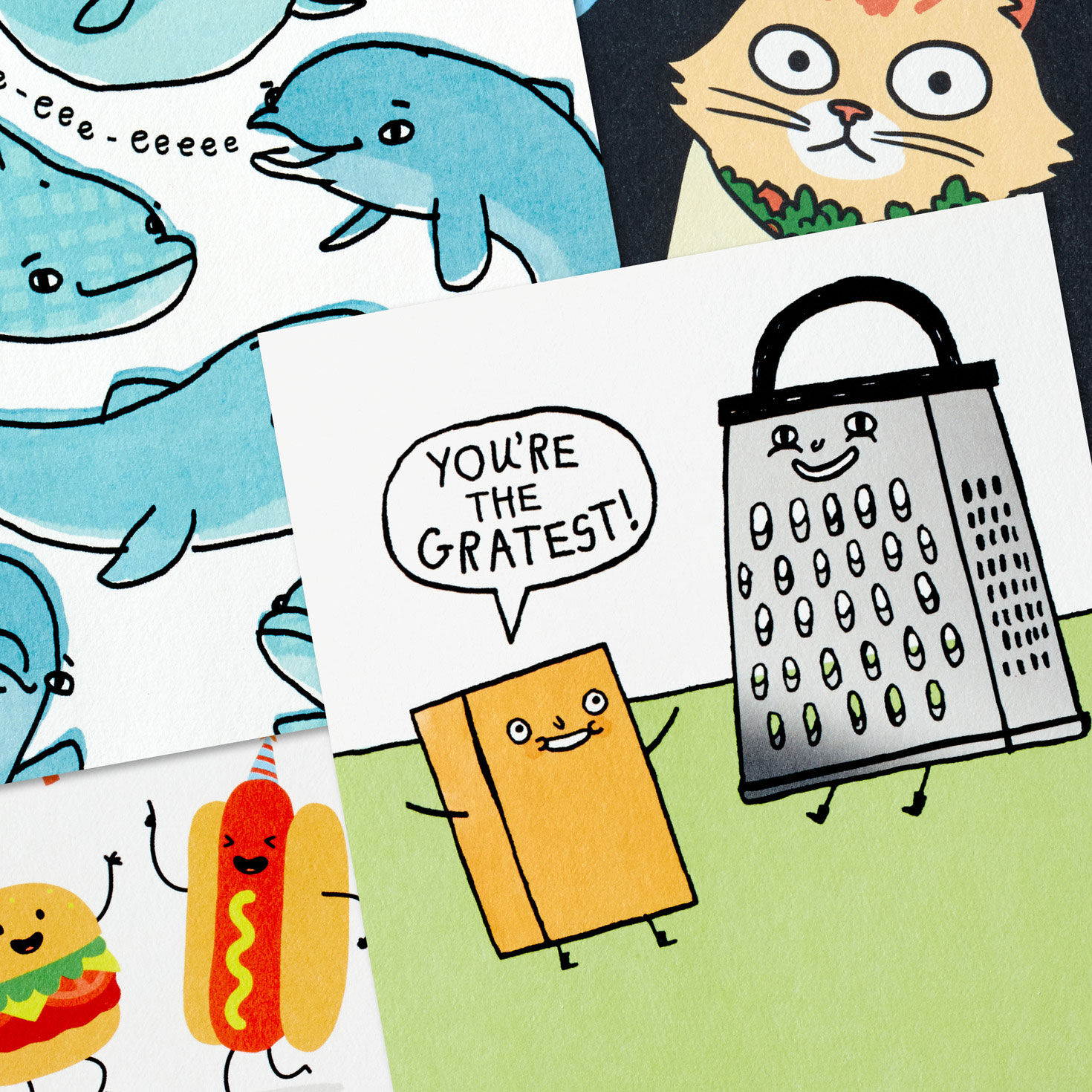 Fun Illustrations and Puns Funny Cards Assortment Cover Detail image number 5