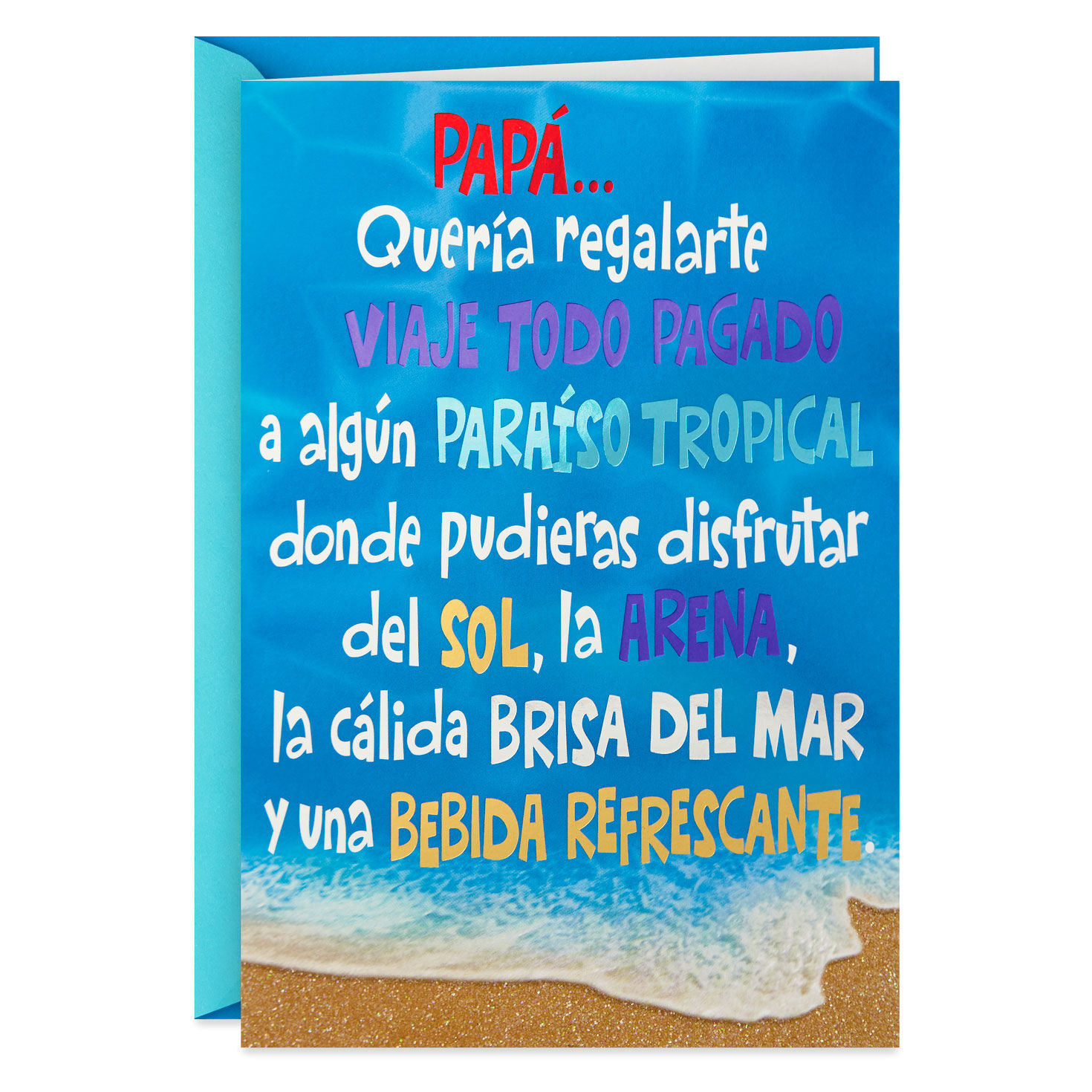 Tropical Vacation Spanish-Language Funny Father's Day Card