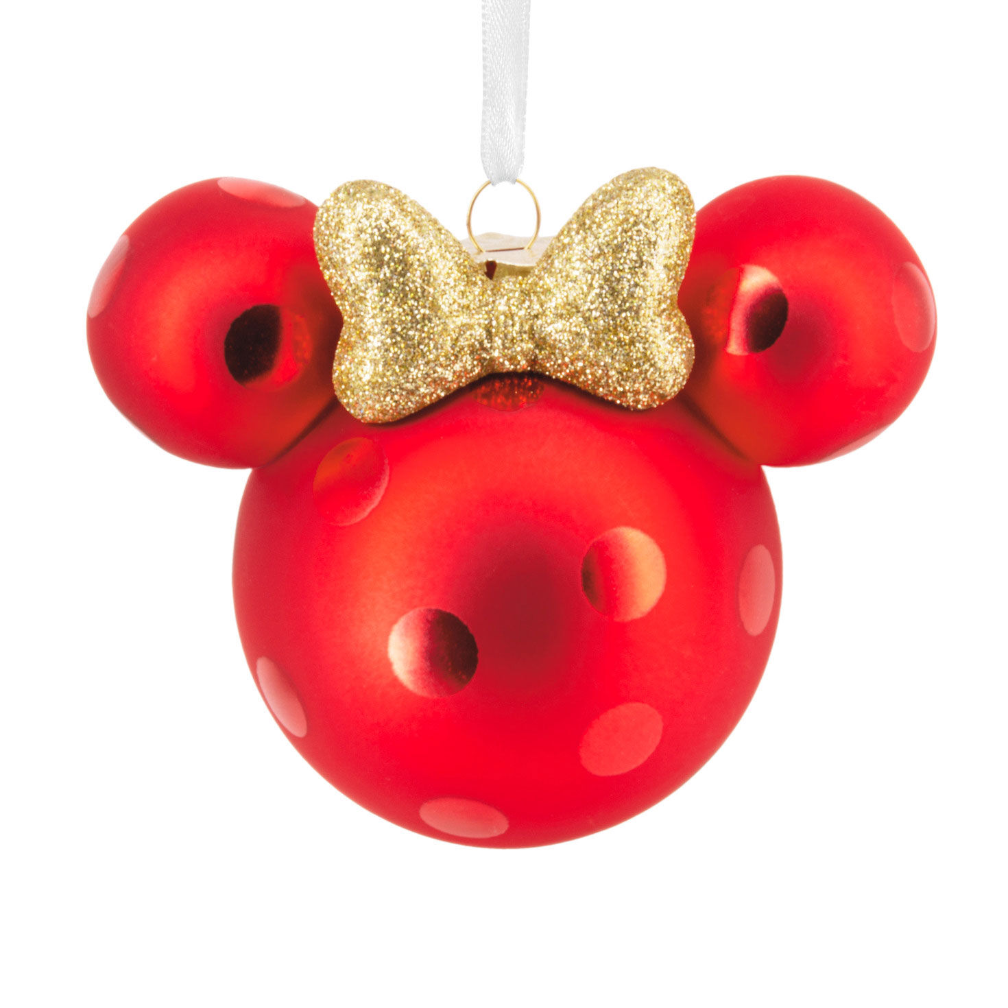 Disney Minnie Mouse Ears Icon Blown Glass Hallmark Ornament