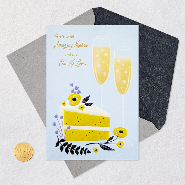 To Your Happy Forever Wedding Card for Nephew and Spouse, , large image number 5