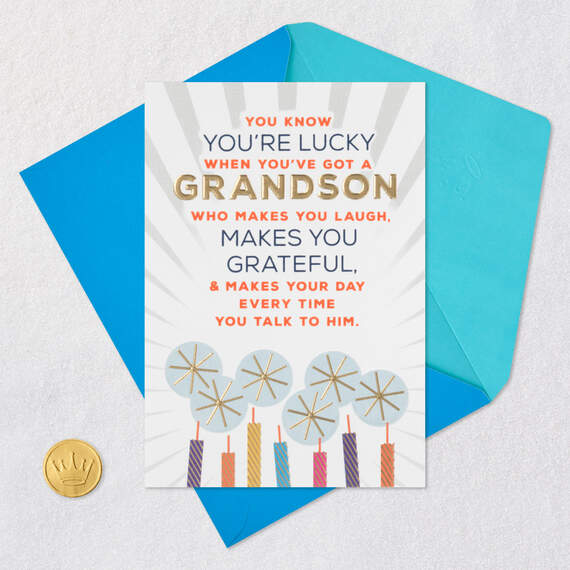 Grateful for a Grandson Like You Birthday Card, , large image number 5