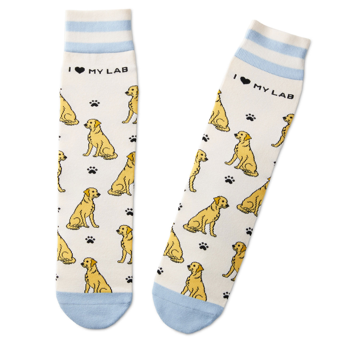 I Love My Yellow Lab Crew Socks