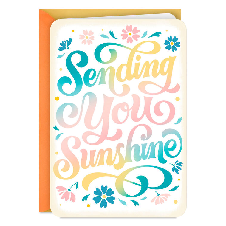 Sending You Sunshine Encouragement Card