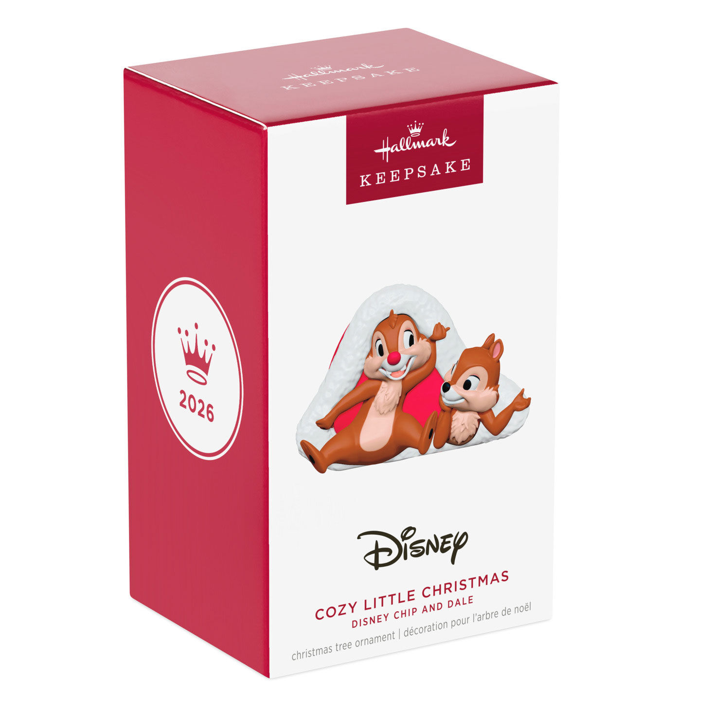 Chip and Dale in Santa Hat Keepsake Ornament package front image number 7