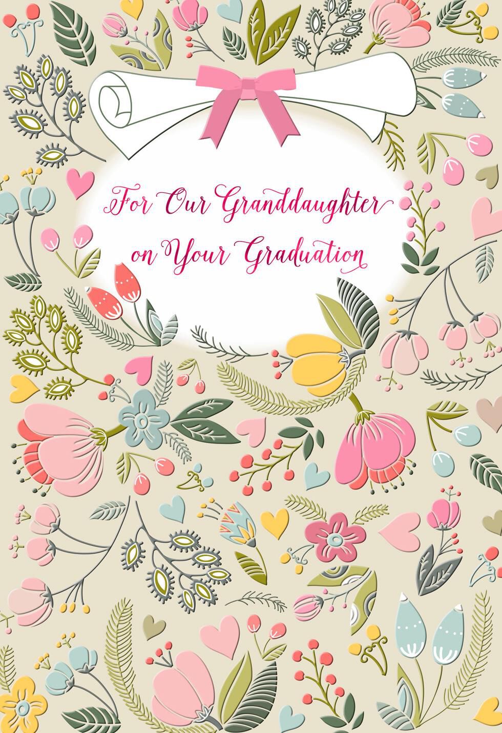 Celebrating You Religious Graduation Card for Granddaughter