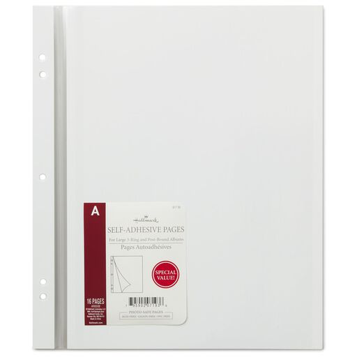 Self-Adhesive Photo Refill Pages, Pack of 16, 
