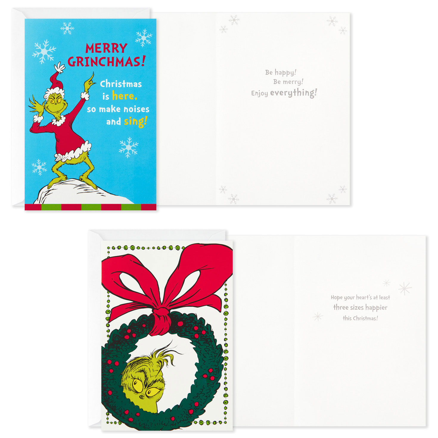 Dr. Seuss Grinch Assorted Boxed Christmas Cards Card Front with Sentiment image number 3