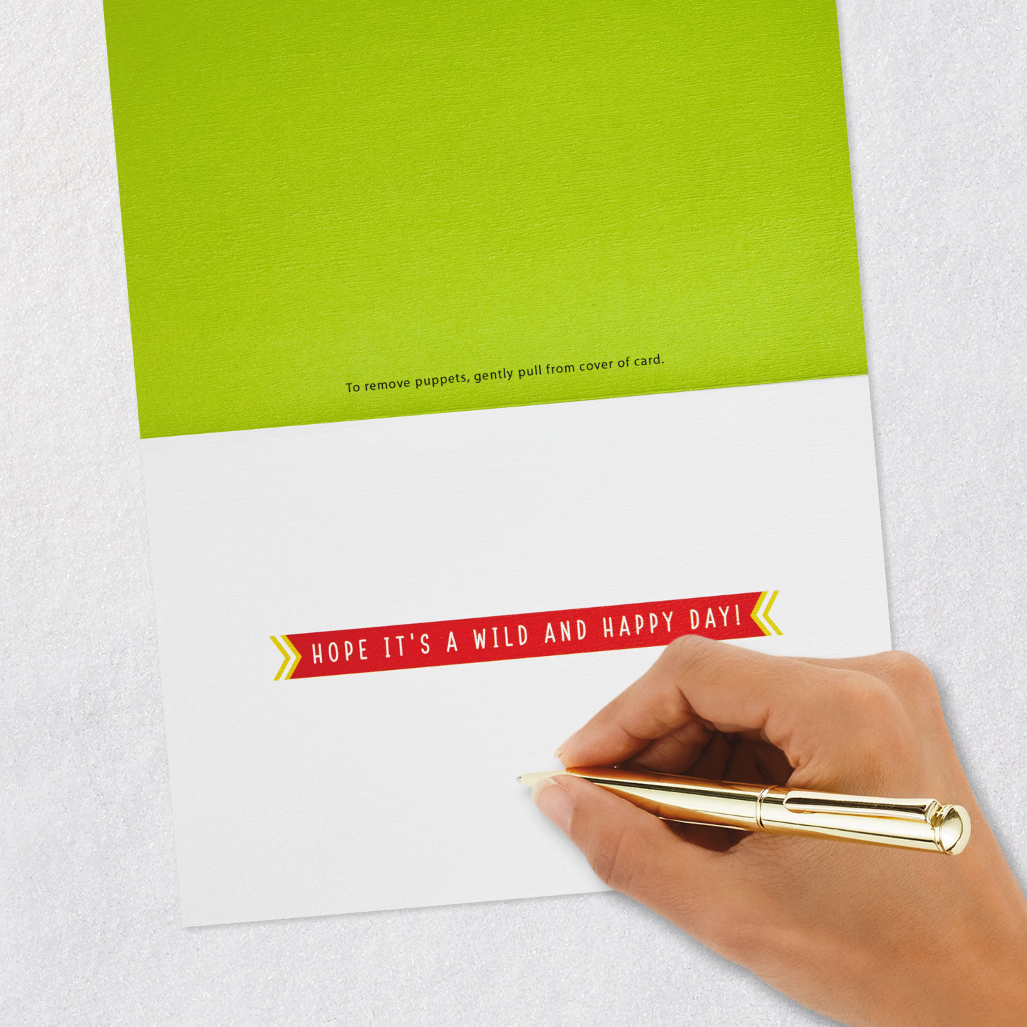 Kids Birthday Card With Finger Puppets Signing card image number 7