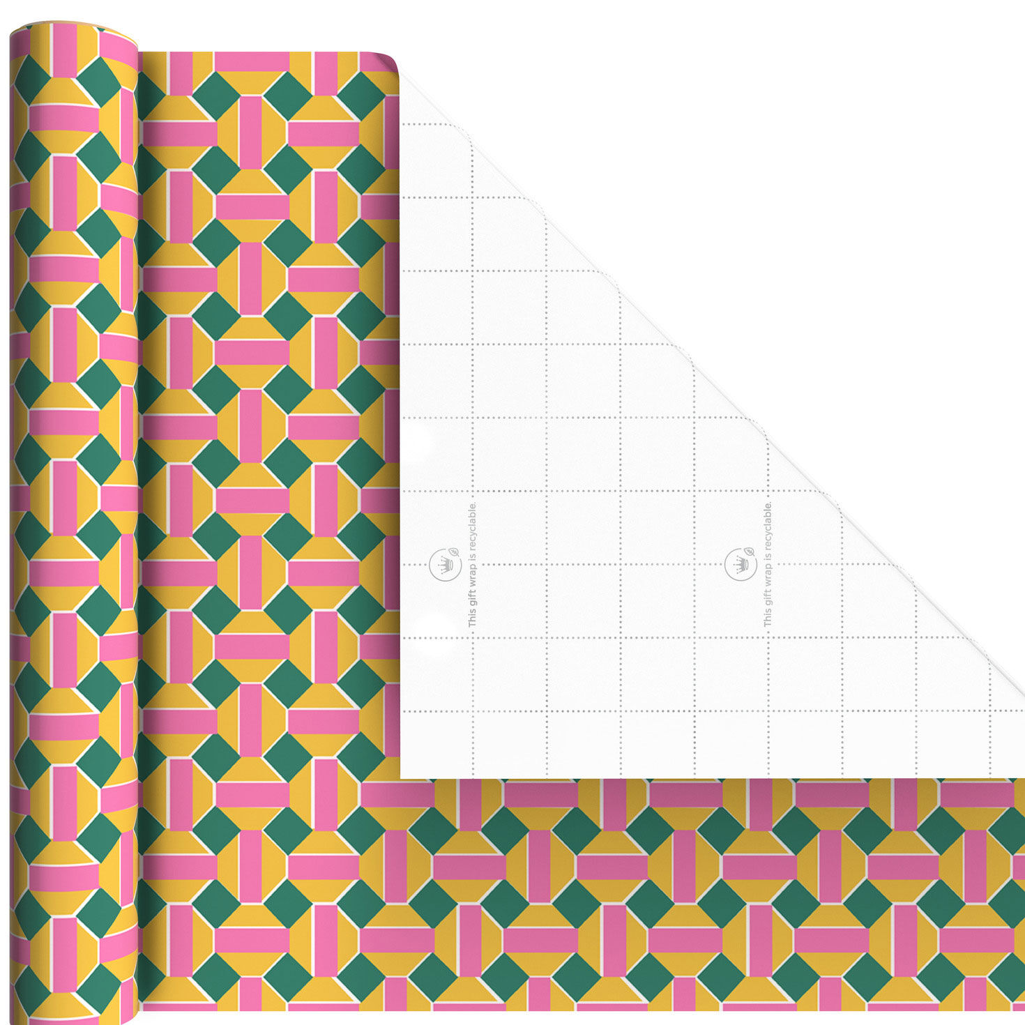 Geometric and Floral Mini Gift Wrap Rolls Wrap Square image number 6
