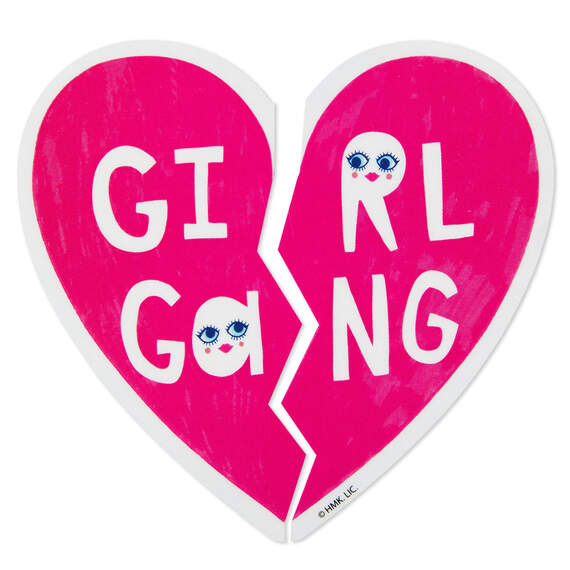 Girl Gang Heart Vinyl Decal, , large image number 1