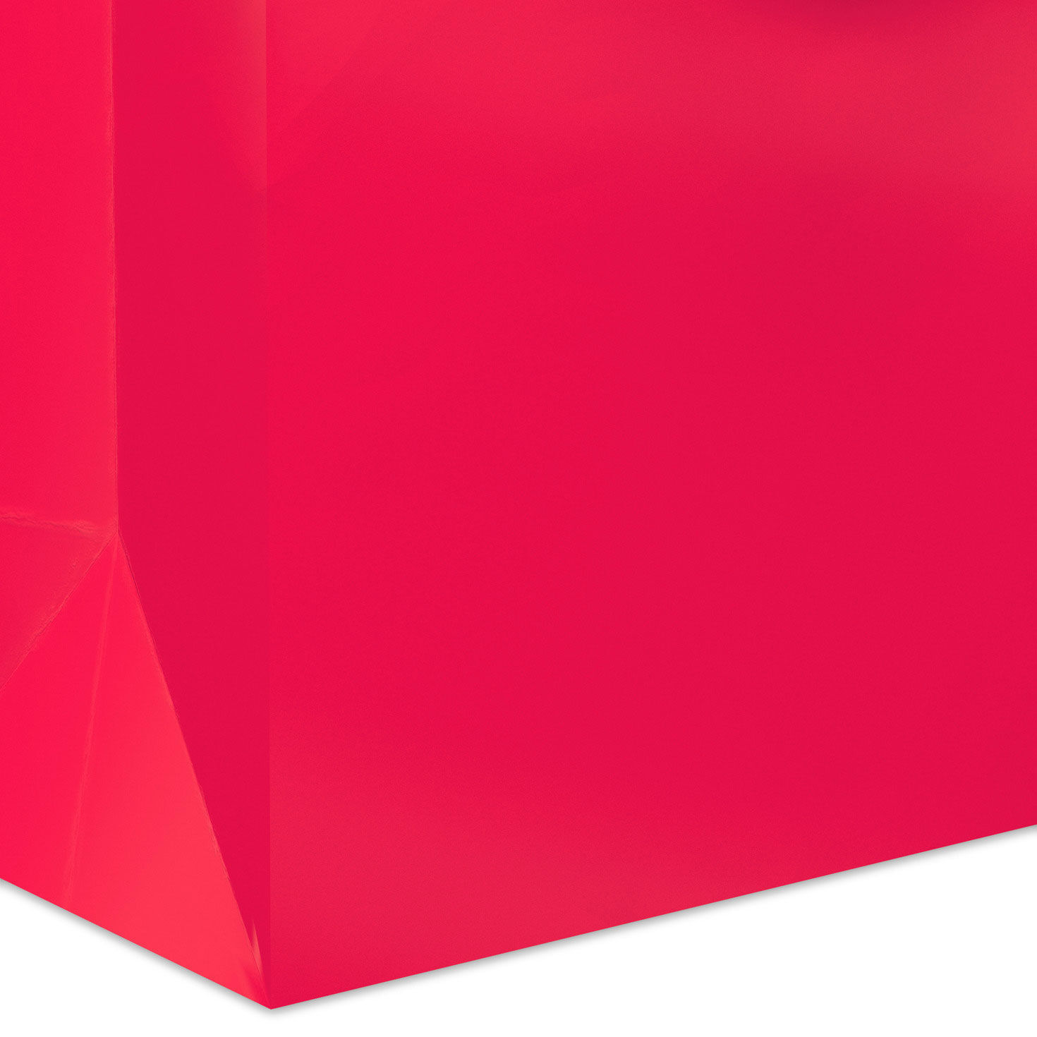 Medium Solid Red Gift Bag Base/Side Detail image number 5