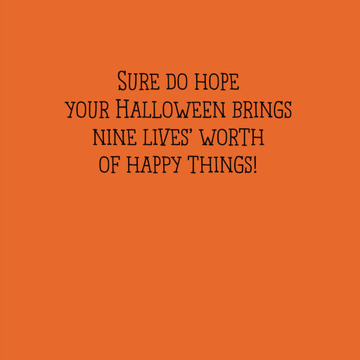 Nine Lives' Worth of Happy Things Halloween Card, 