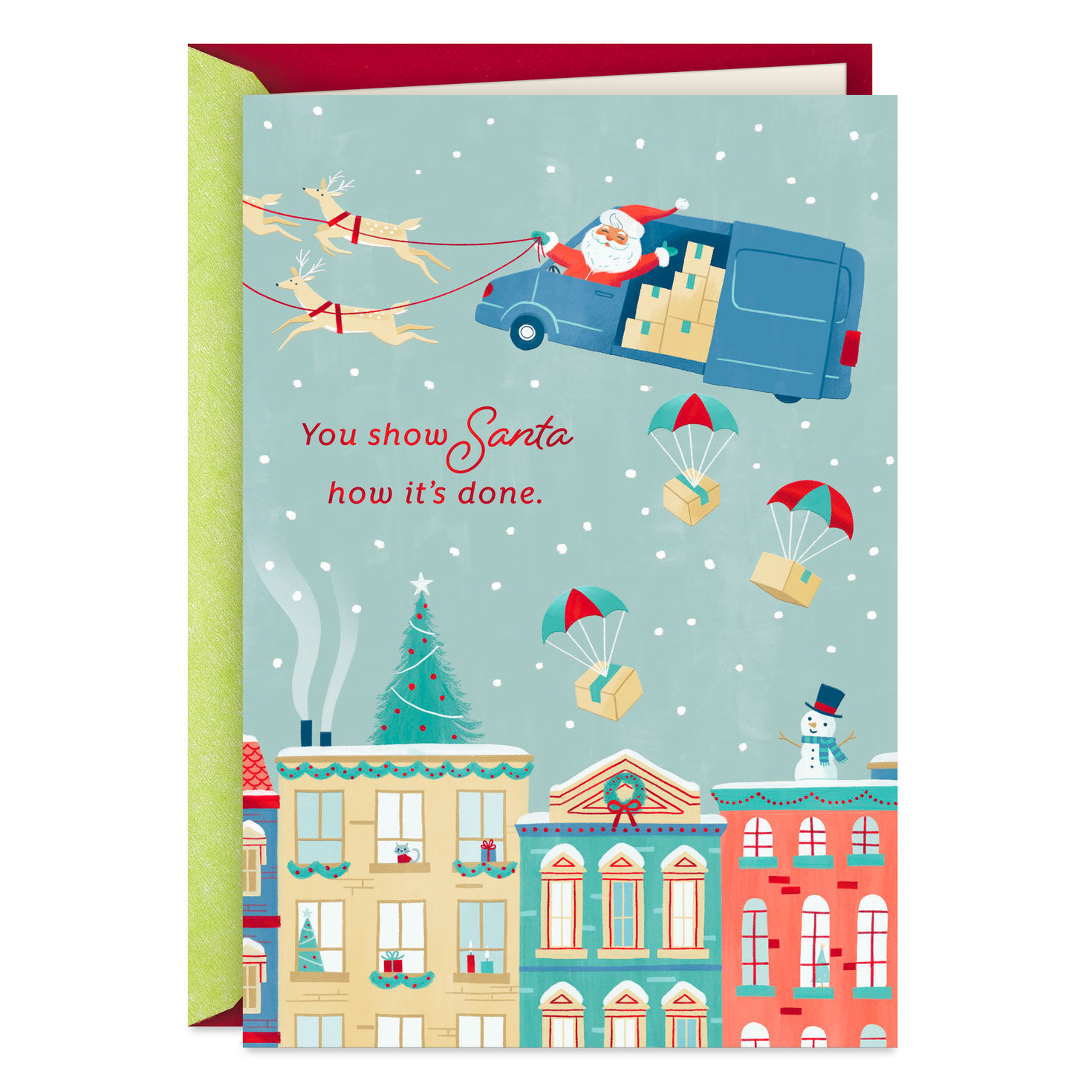 You Deliver Happiness Christmas Thank-You Card for Mail Carrier