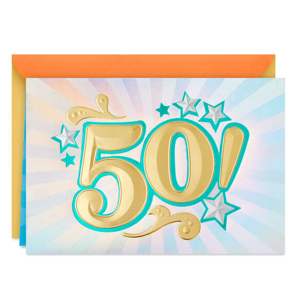 Here's to Fifty 50th Birthday Card