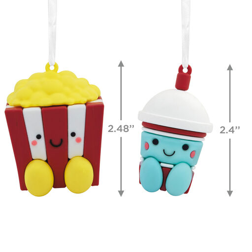 Better Together Popcorn & Slushie Magnetic Hallmark Ornaments, Set of 2, 