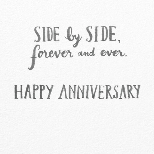 Side by Side Forever Anniversary Card, 