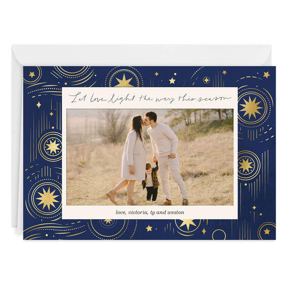 Personalized Light and Love Holiday Photo Card
