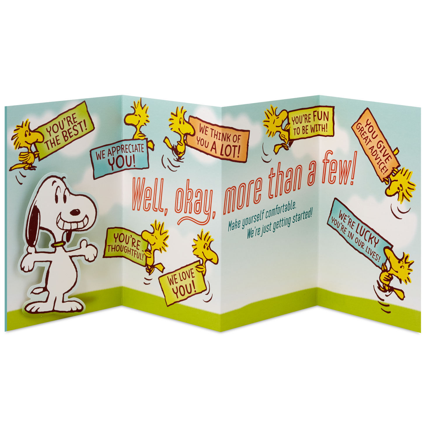 Snoopy and Woodstock Birthday Card for Grandpa Open card image number 2
