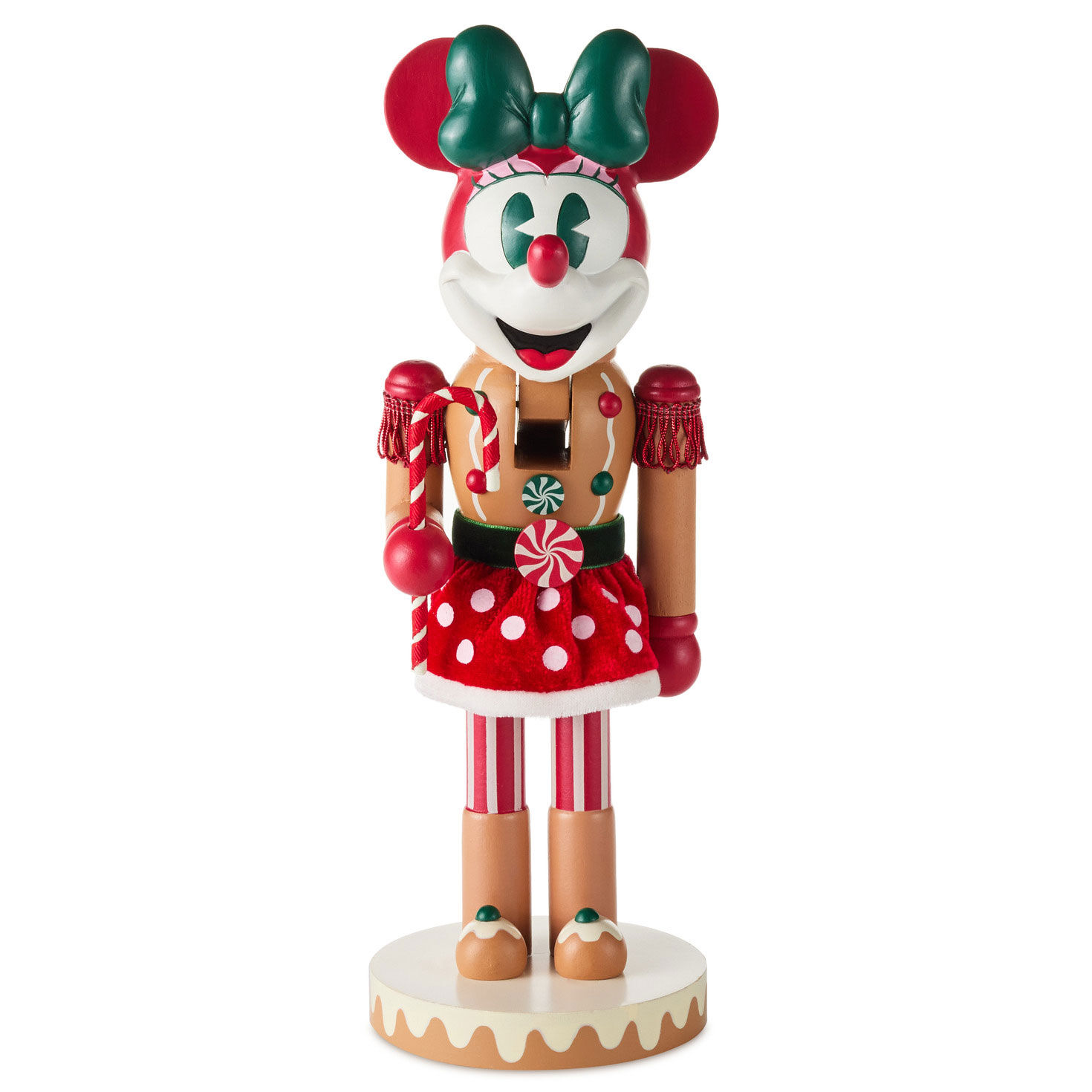 Disney Minnie Mouse Gingerbread Nutcracker Figurine, 12.2&quot;