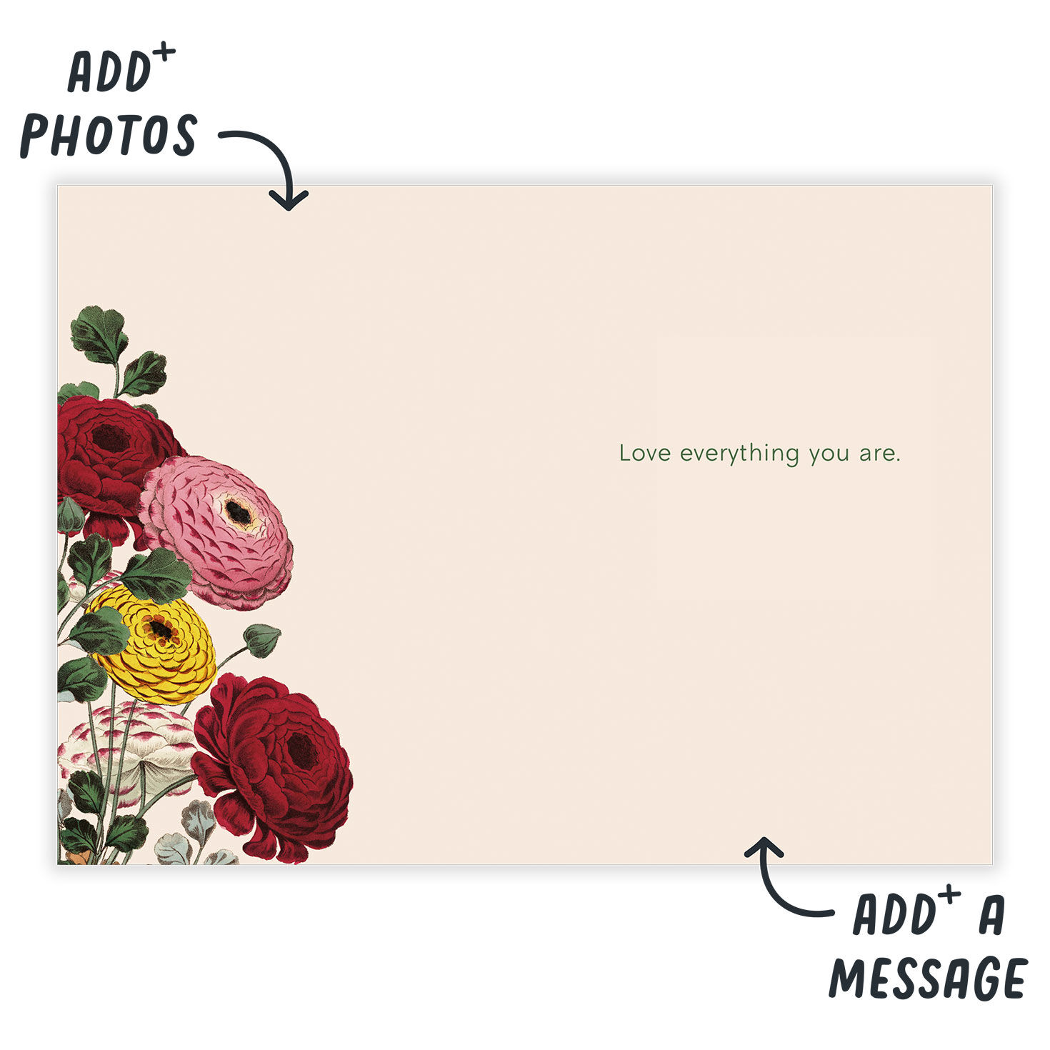 Vintage Zinnia Flowers eCard, , large image number 3