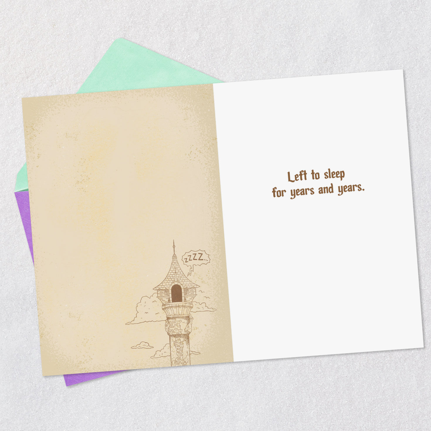 Fairy Tale Princess Funny Birthday Card for Her Open card with envelope image number 3