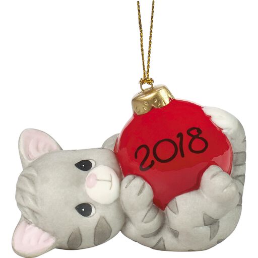 Precious Moments May Your Holidays Be Purr-fect 2018 Cat Ornament, 