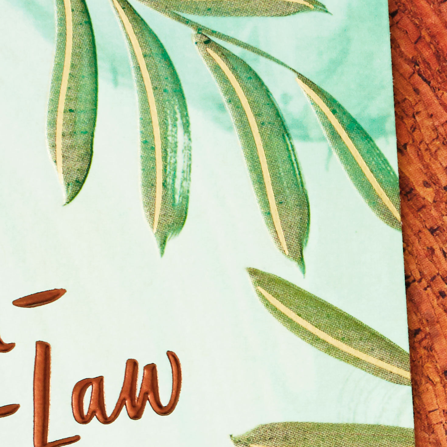 Leaves Frame Birthday Card for Son-in-Law Card Front Detail image number 4