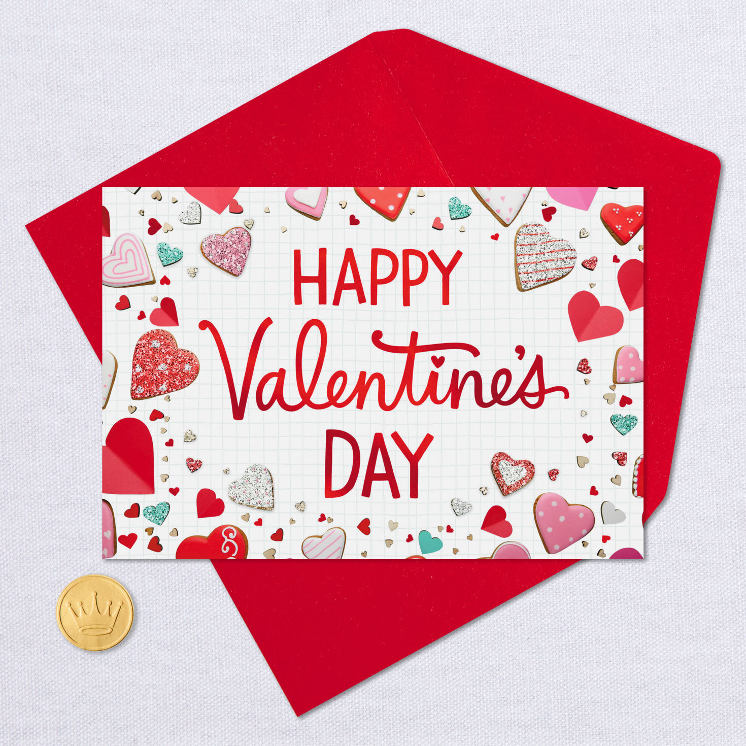 Heart Cookies Sweet Joys Valentine's Day Card, , large image number 5