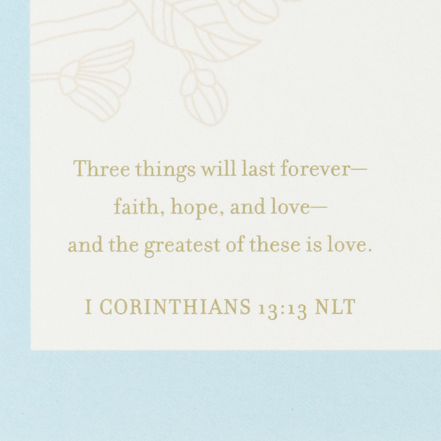 Sparkly Flowers Religious Wedding Card  image number 3