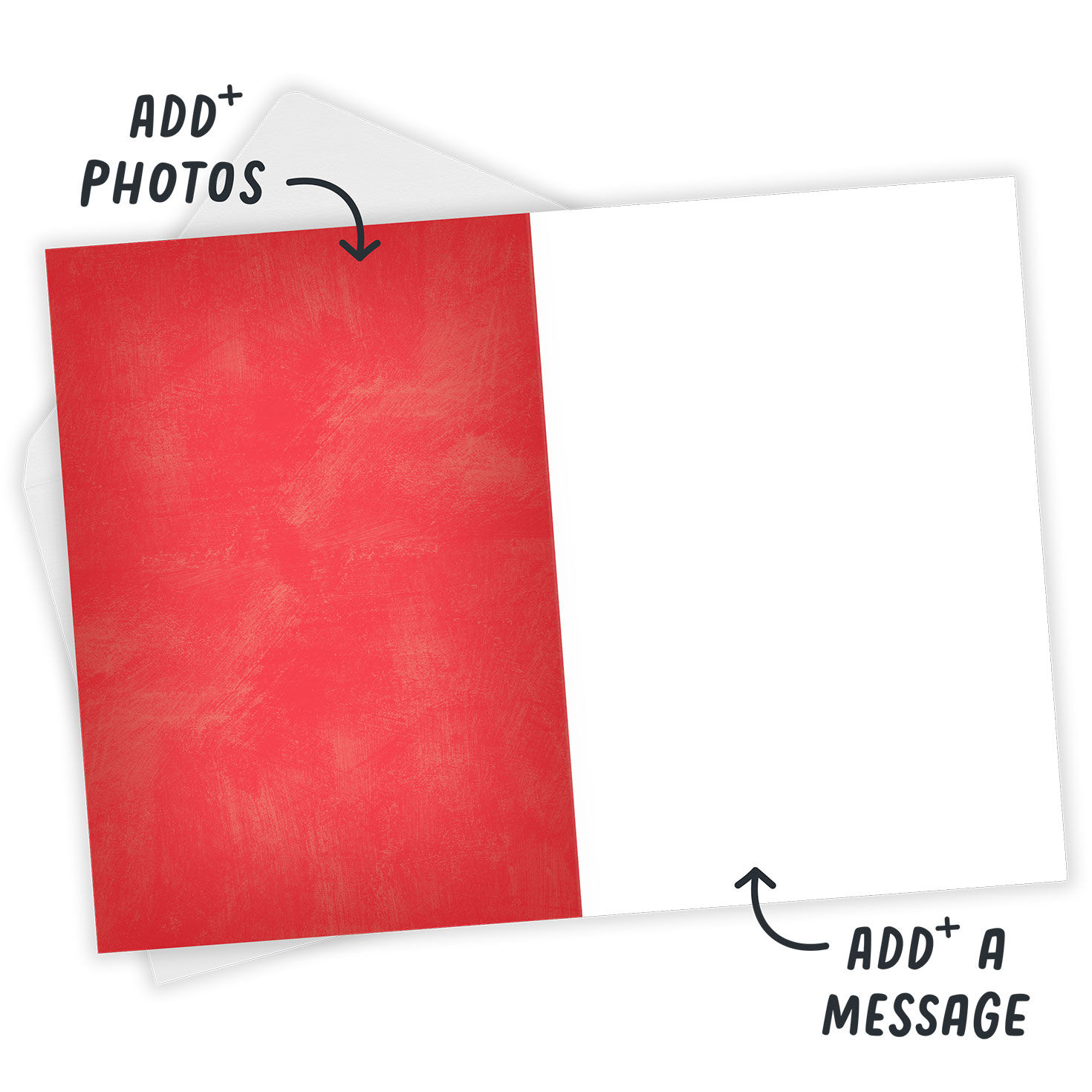 Hugs and Love Lettering on Red Love Photo Card  image number 4