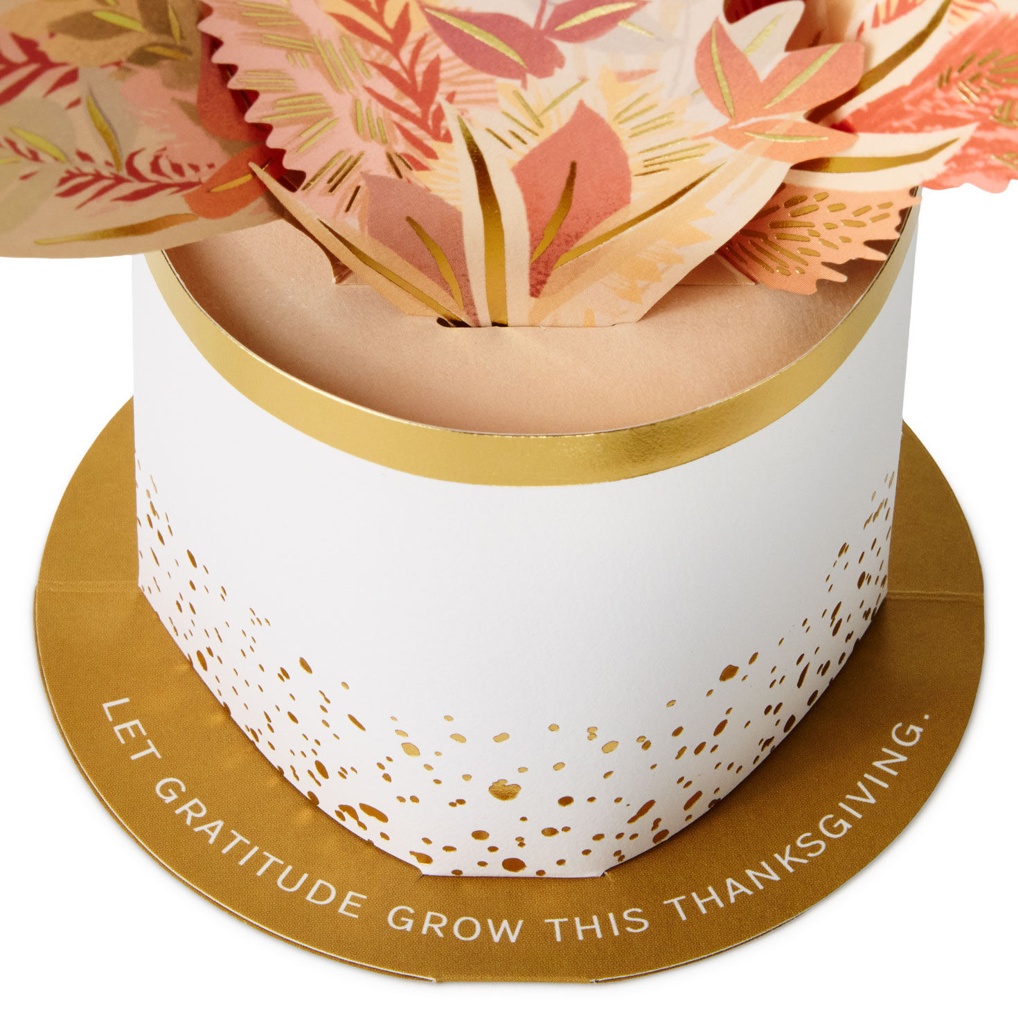 Yellow Blooms and Wheat Bouquet Thanksgiving Pop-Up Card Sentiment image number 3