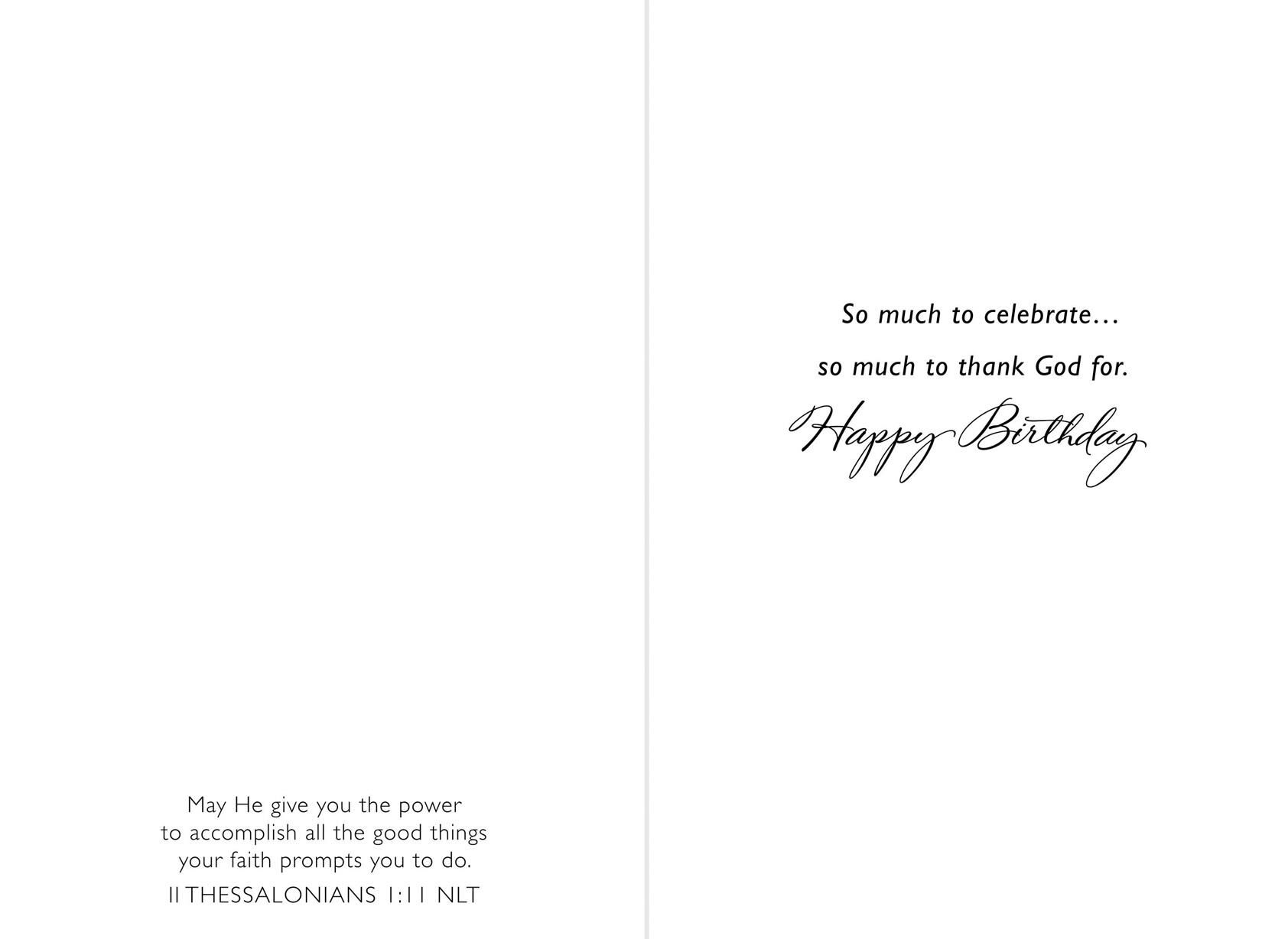 Celebrate and Thank God Religious Birthday Card