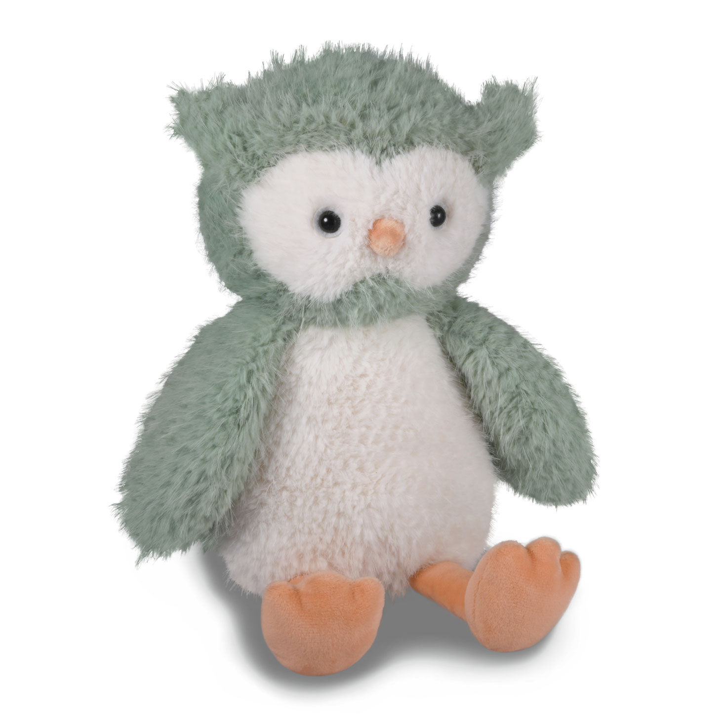Sage and White Owl Plush, 10"