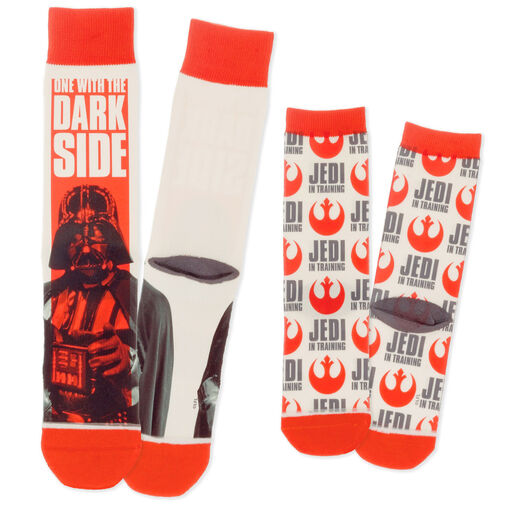Star Wars™ Darth Vader™ and Jedi in Training Adult and Child Novelty Crew Socks, Set of 2, 