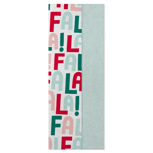 Fa La La and Mint 2-Pack Christmas Tissue Paper, 6 sheets, 