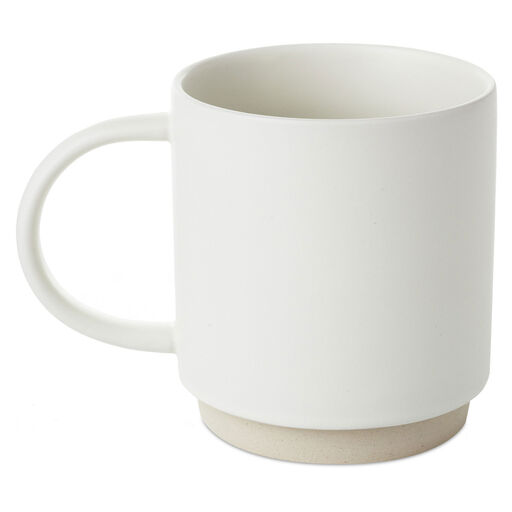 Ceramic Travel Mug, To Go Cup, White & Cream - Gather Goods Co.