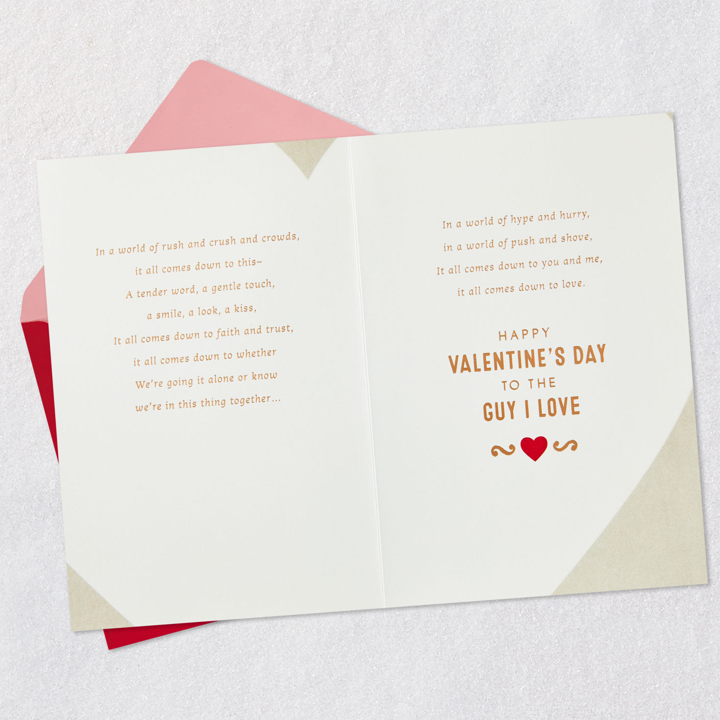 You & Me Valentine's Day Card Open card with envelope image number 3