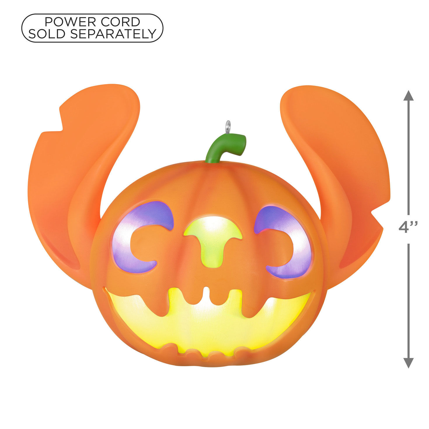 Light-Up Stitch Pumpkin Keepsake Ornament  image number 2