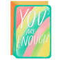 You Are Enough Rainbow Brushstrokes Blank Card, , large image number 1