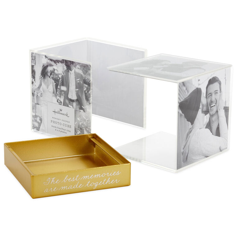 Photo Cube Acrylic Picture Frame, Holds 5 Photos - Picture Frames ...